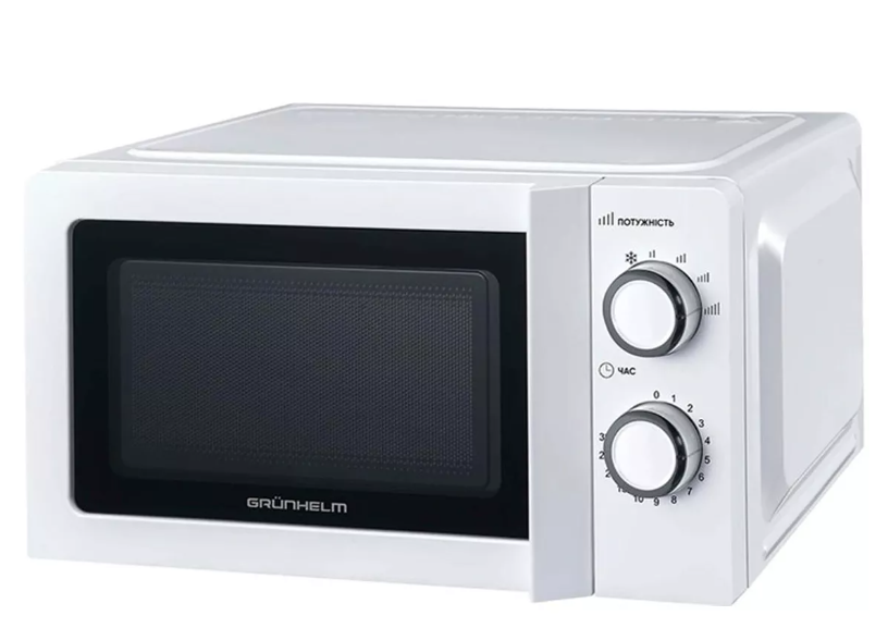 Мікрохвильова піч - 20MX711-W (біла) 20л, 700 Вт, мех. (GRUNHELM)